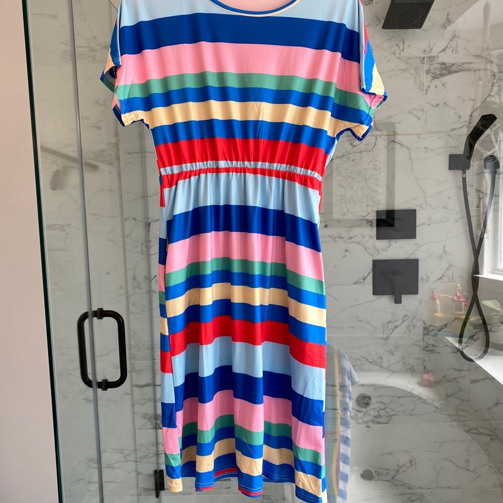 Rainbow Stripe Dress